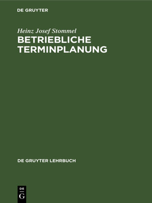 cover image of Betriebliche Terminplanung